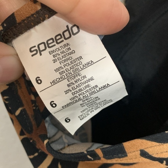 Speedo Tiger Print One-Piece Swimsuit size 6 - Picture 10 of 11